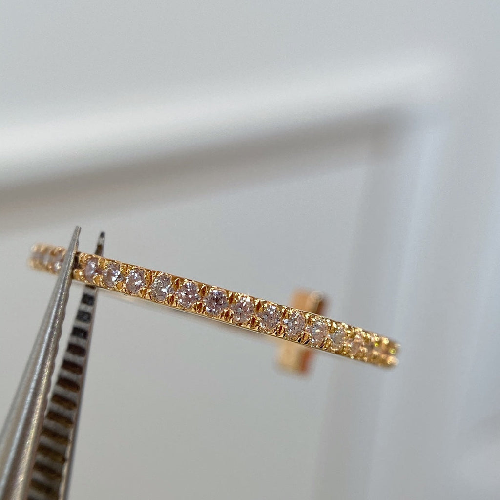 Tiffany T Ring Cubic Zirconia Pink Gold