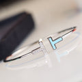 Tiffany T Bracelet 1.8MM Turquoise Diamond Pink Gold