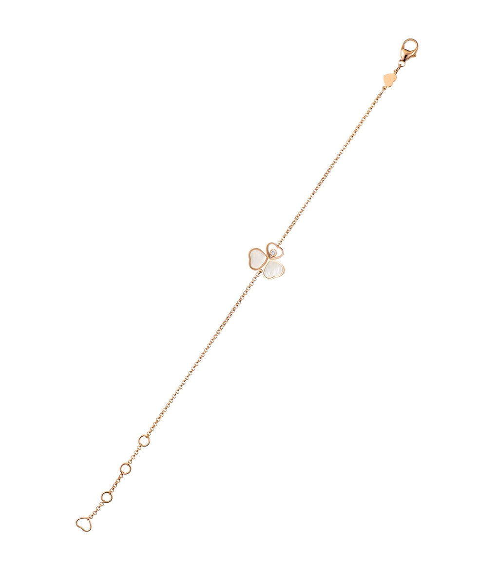 Chopard Happy Heart MOP Bracelet Pink Gold Cubic Zirconia