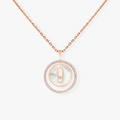 Messika Lucky Move 1 Cubic Zirconia White Mother of Pearl Pink Gold Necklace