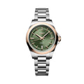 Longines Conquest 30mm Watch - Green w/Pink Gold Bezel on Bracelet