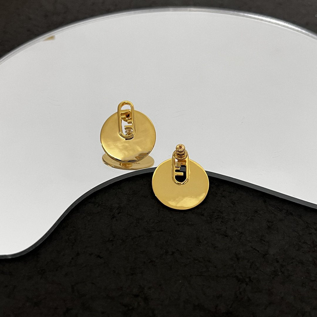 Fendi O’Lock Gold Earrings
