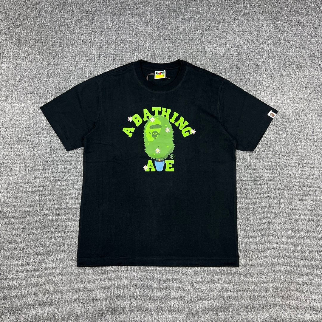 BAPE Green Camo Face Graphic T-Shirt — front