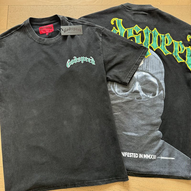 Godspeed Washed Black Rock Graphic T-Shirt — context
