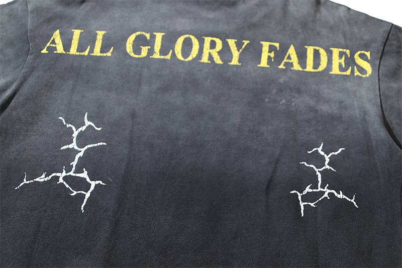 VALE USA All Glory Fades Washed Black Graphic T-Shirt — detail