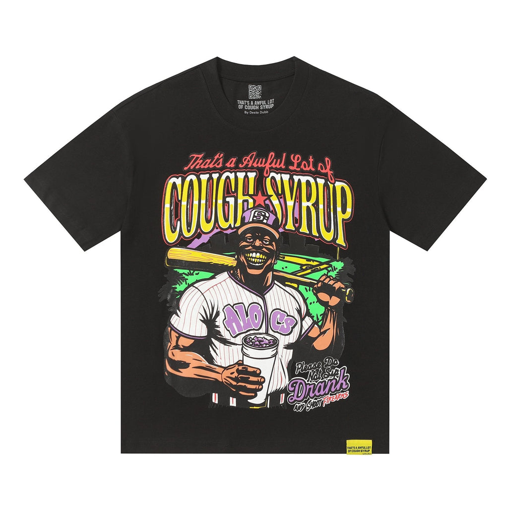 THAT'S A AWFUL LOT OF COUGH SYRUP Baseball Graphic T-Shirt — hero