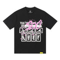THAT'S A AWFUL LOT OF COUGH SYRUP White & Pink Graphic Short-Sleeve T-Shirt — hero