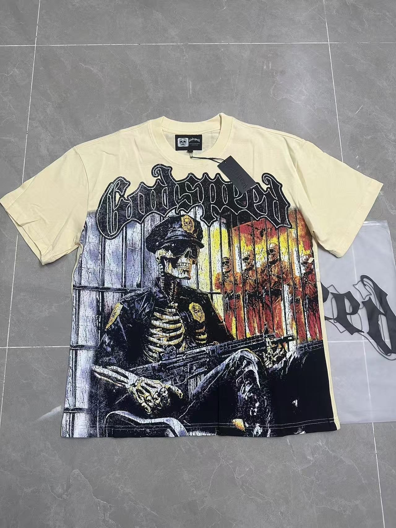 Godspeed Skeleton Graphic T-Shirt — front