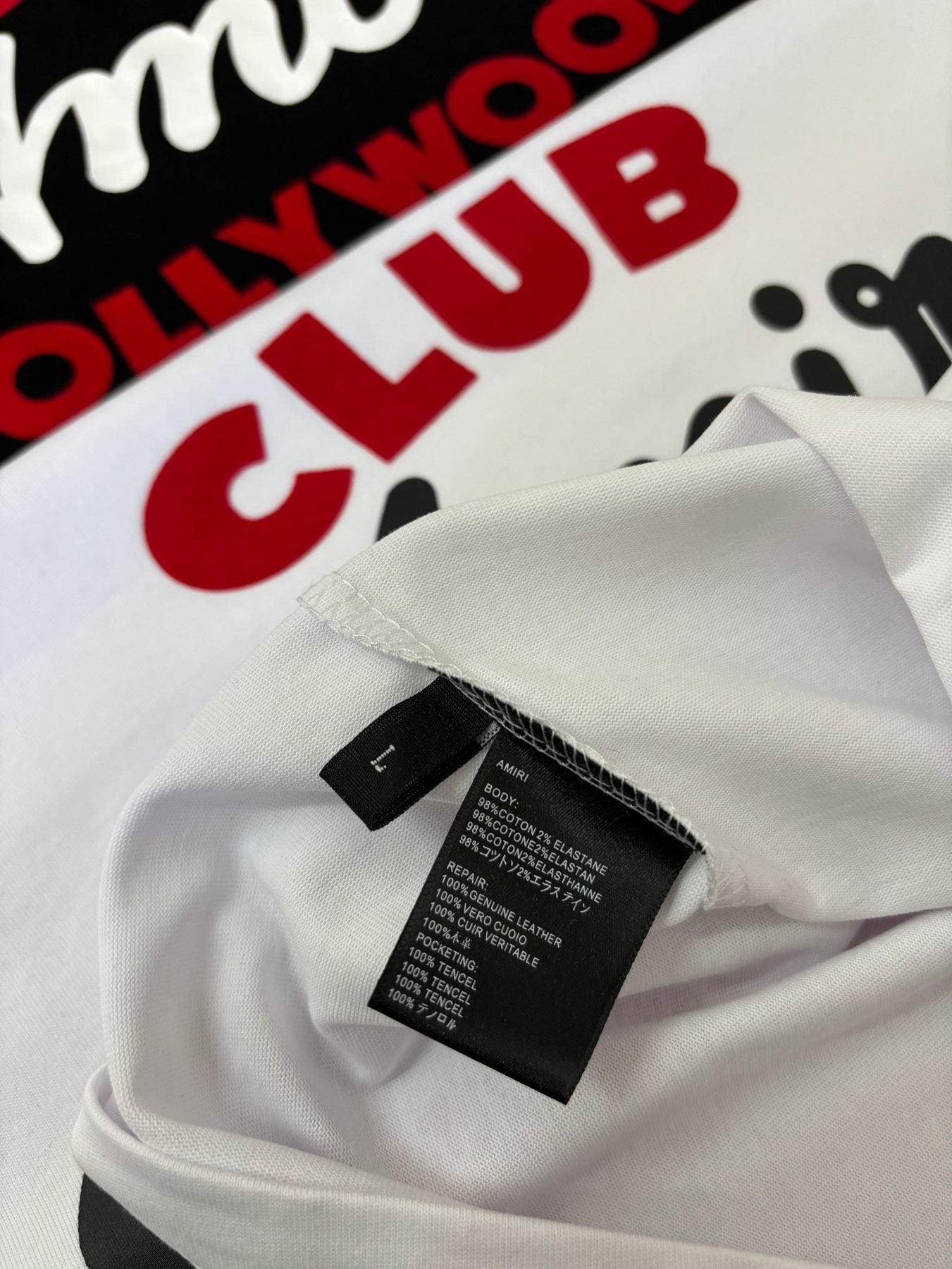 AMIRI Club Hollywood Graphic T-Shirt — hang_tag