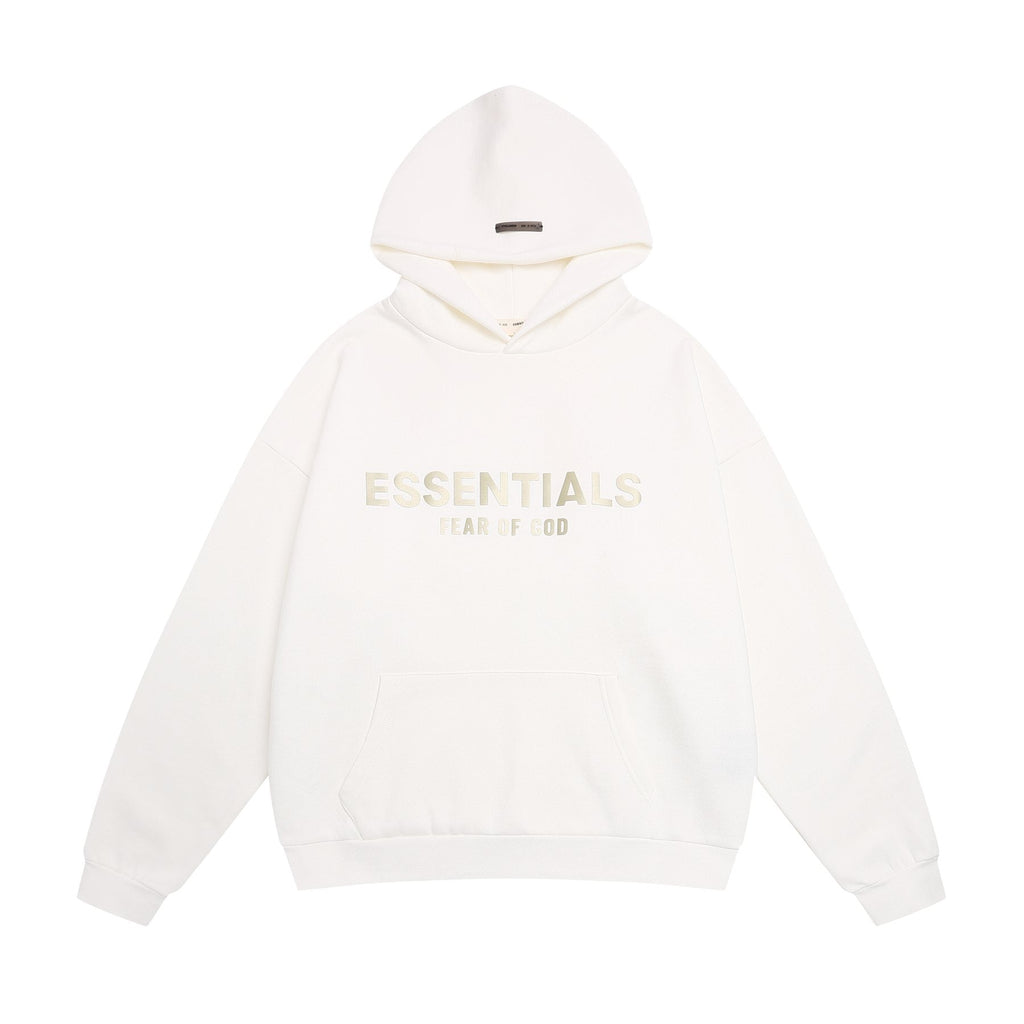 Essentials Fear of God Embossed Wordmark Pullover Hoodie — front