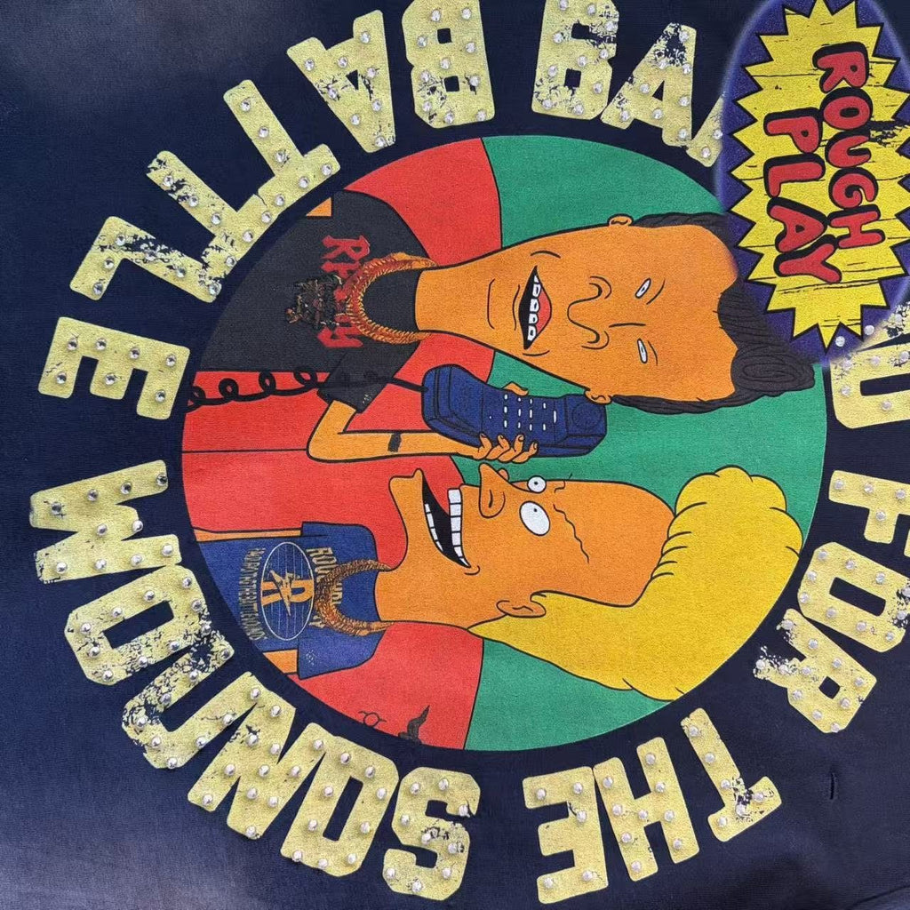 Rough Play Battle Wounds Graphic T-Shirt - Black — detail