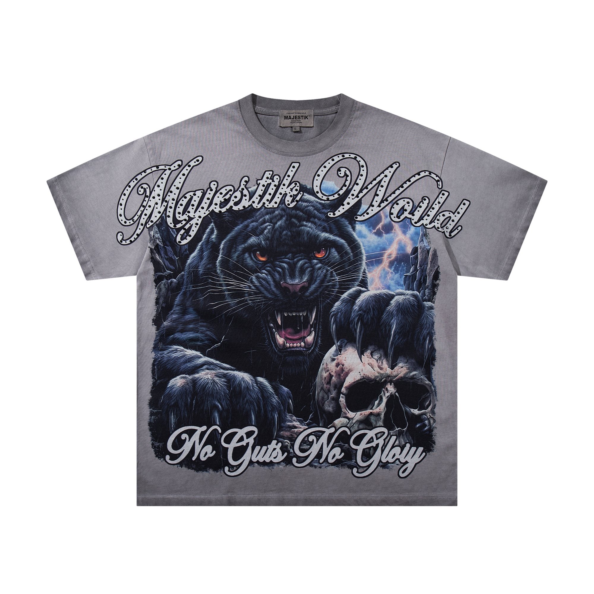 MAJESTIK Panther Skull Graphic T-Shirt — hero