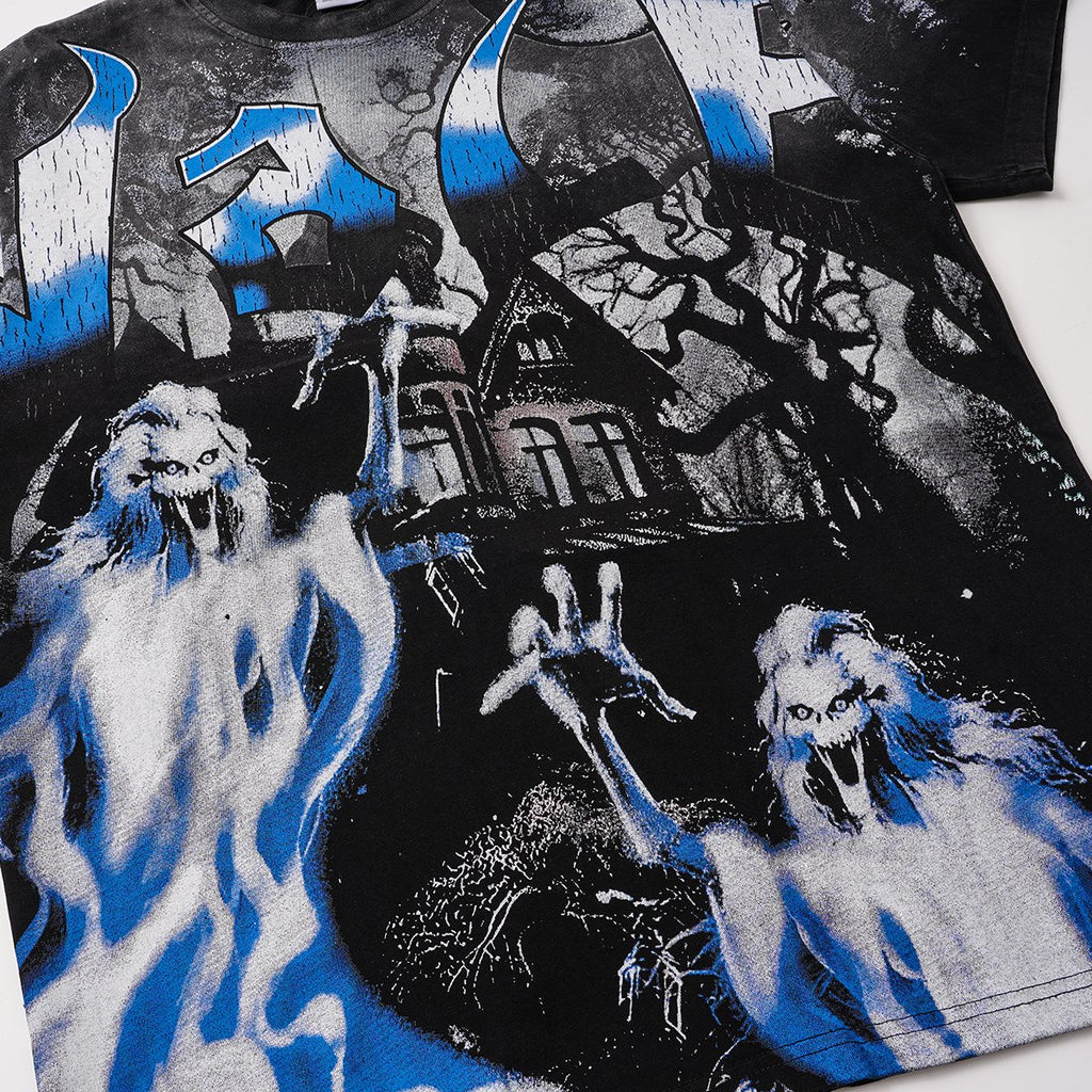 VALE USA Haunted House Ghost Graphic T-Shirt — detail