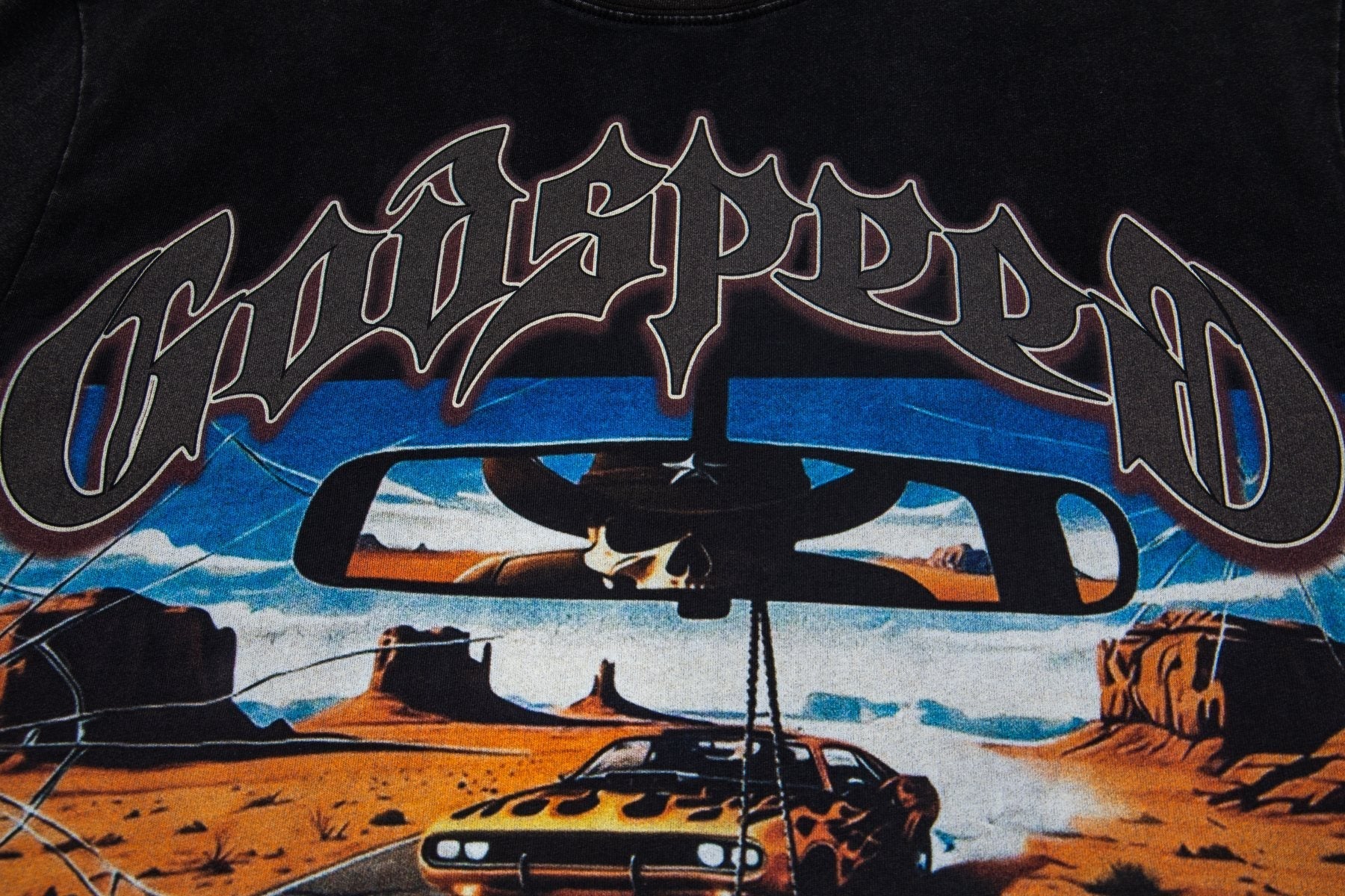 Godspeed Car & Dice Graphic T-Shirt — detail