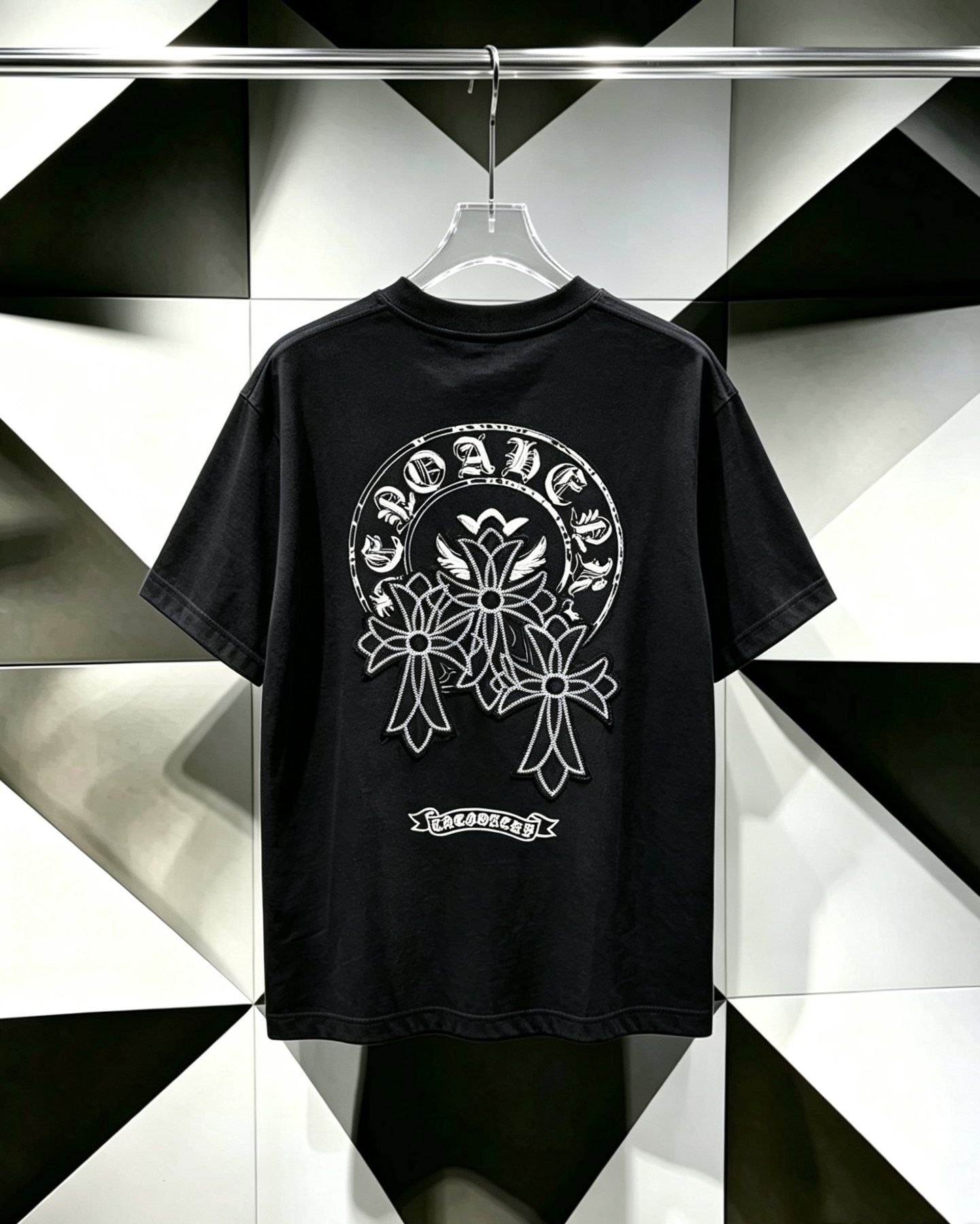 Chrome Hearts Floral Back Graphic Short-Sleeve T-Shirt — back
