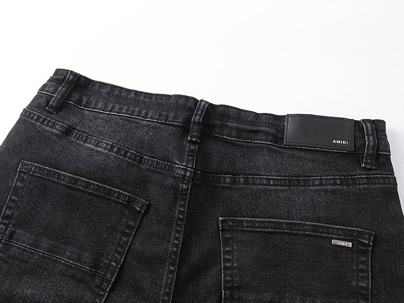 AMIRI Black Washed Graphic Jeans — detail