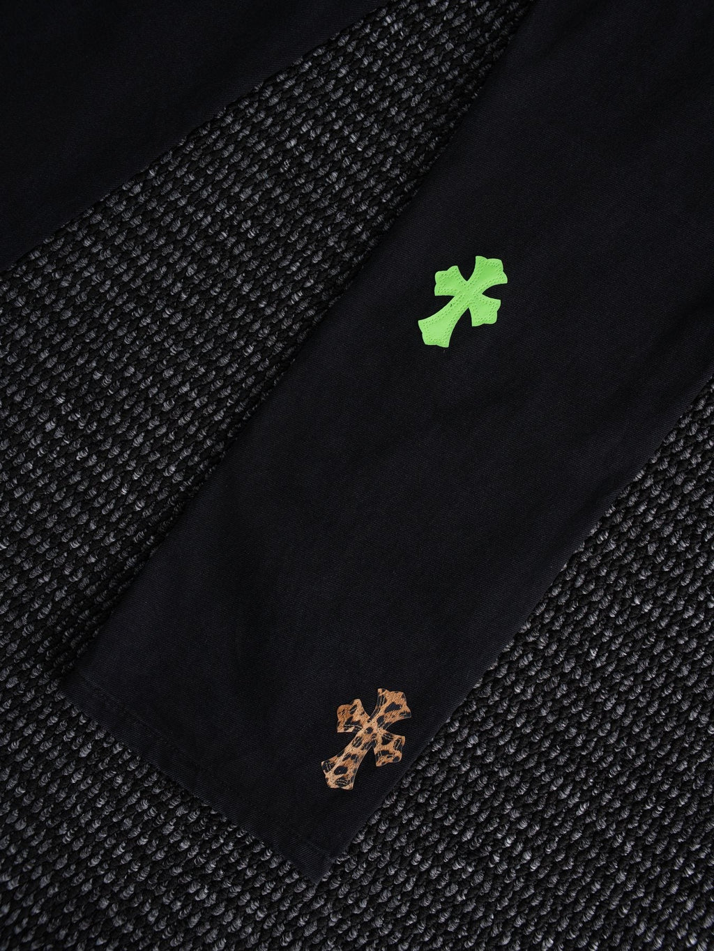 Chrome Hearts Leopard Cross Graphic Denim Pants — detail