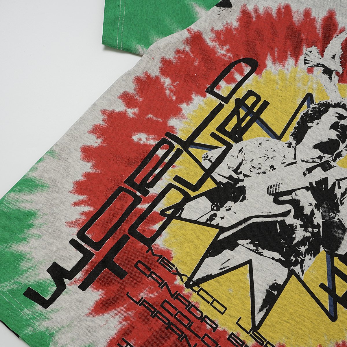 ASAALL Green Tie-Dye World Tour Graphic T-Shirt — detail