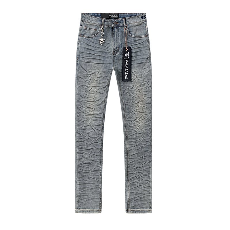 VALABASAS Light Blue Distressed Jeans — front