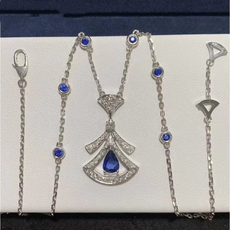 Bvlgari Dream Necklace Agate Cubic Zirconia Silver